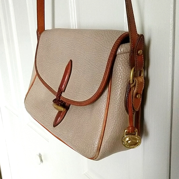 Vintage Dooney & Bourke Cream Leather Satchel